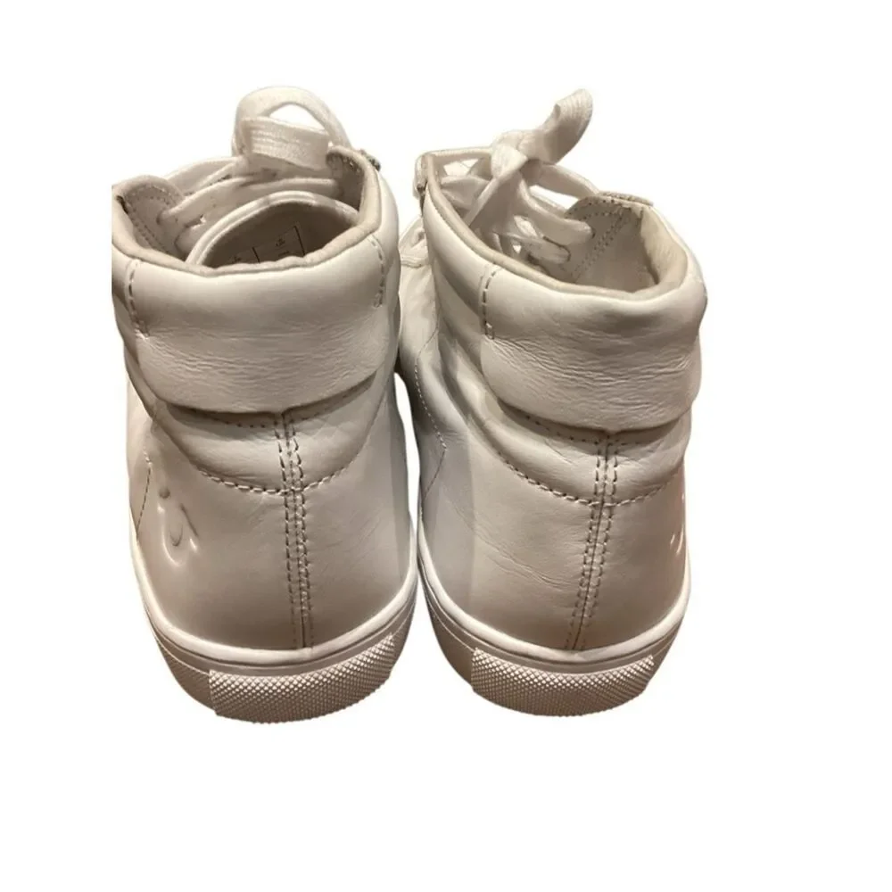 True Religion Mens Leather White Mid Trainers Sneakers Shoes size 7